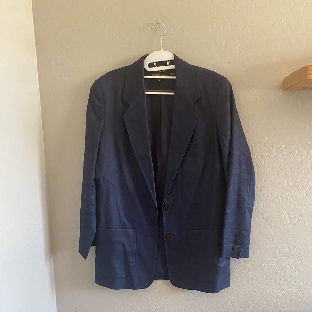 Classiques Entier linen navy blue Blazer | S